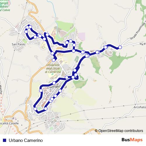 Urbano Camerino bus Line Map