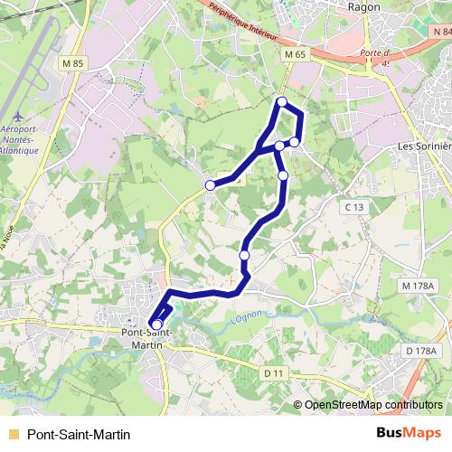 Pont-Saint-Martin bus Line Map