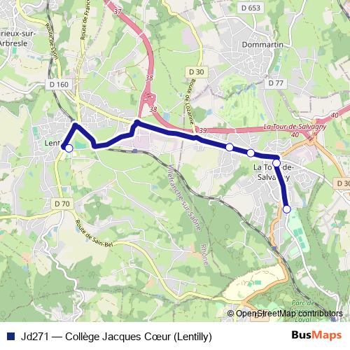Jd271 bus Line Map
