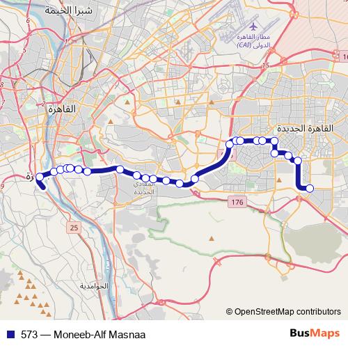 573 bus Line Map