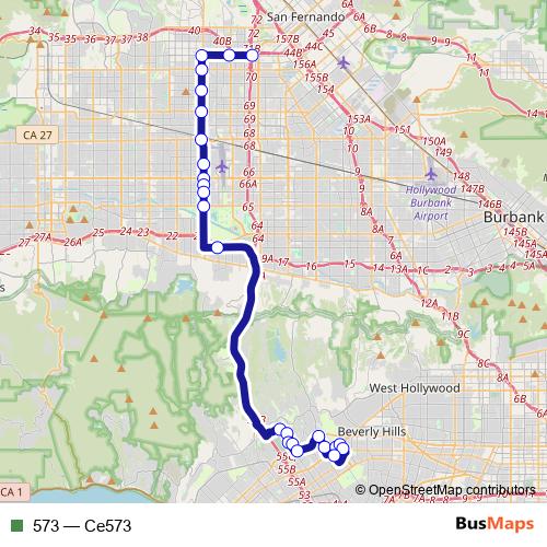573 bus Line Map
