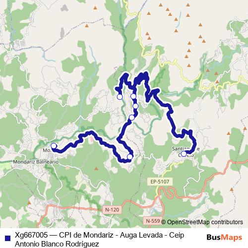 Xg667005 bus Line Map