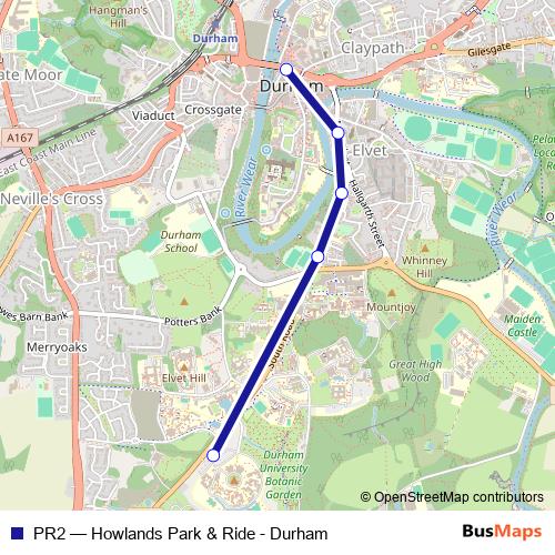 PR2 bus Line Map