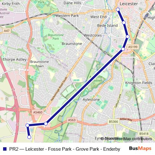 PR2 bus Line Map