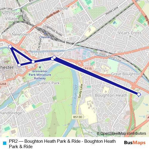 PR2 bus Line Map