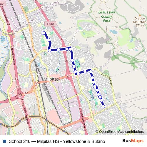 School 246 bus Line Map
