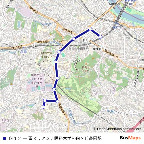 向１２ bus Line Map