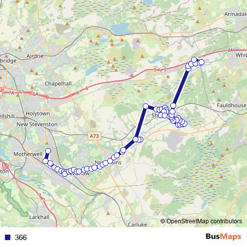 366 bus Line Map