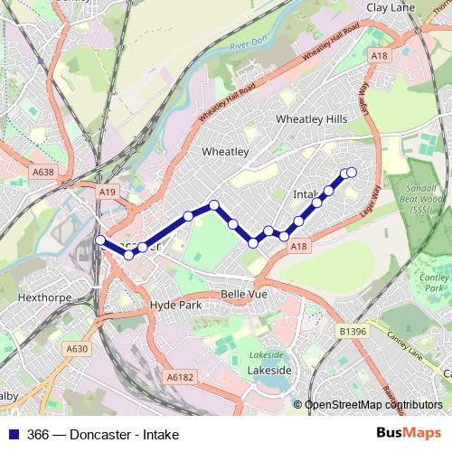 366 bus Line Map