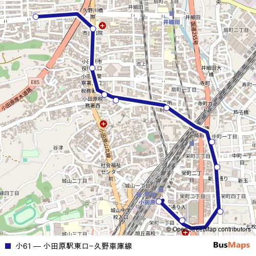 小61 bus Line Map