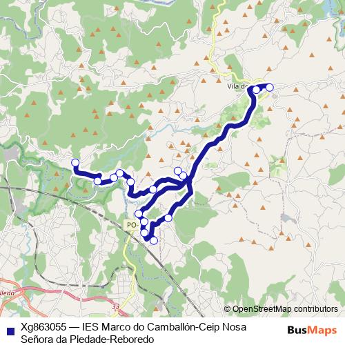 Xg863055 bus Line Map
