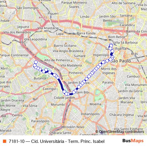 7181-10 bus Line Map