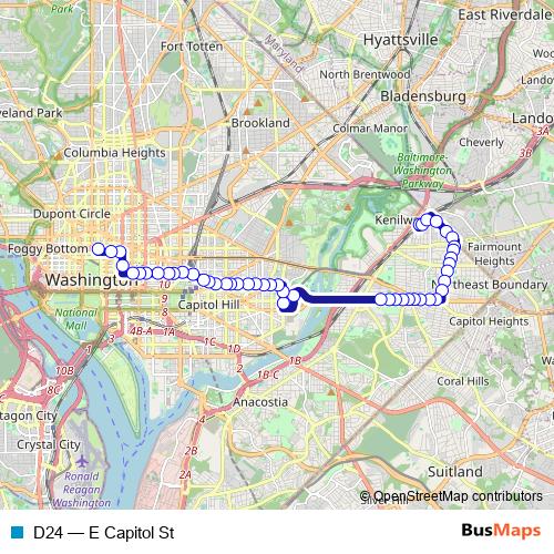 D24 bus Line Map