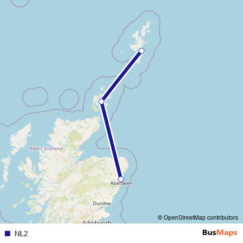 NL2 ferry Line Map
