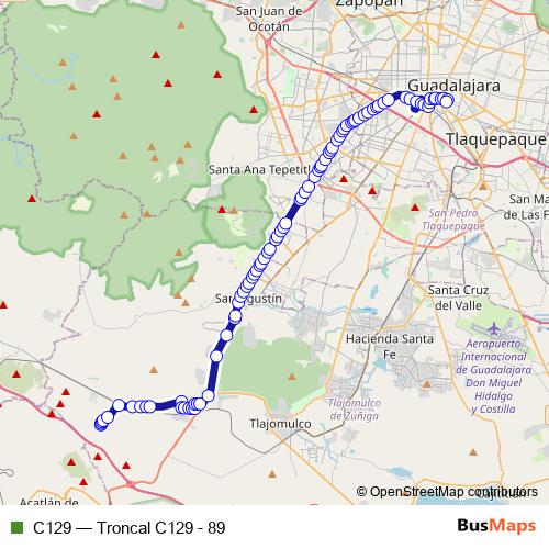 C129 bus Line Map
