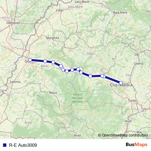 R-E Auto3009 bus Line Map