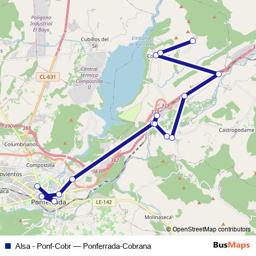Alsa - Ponf-Cobr bus Line Map