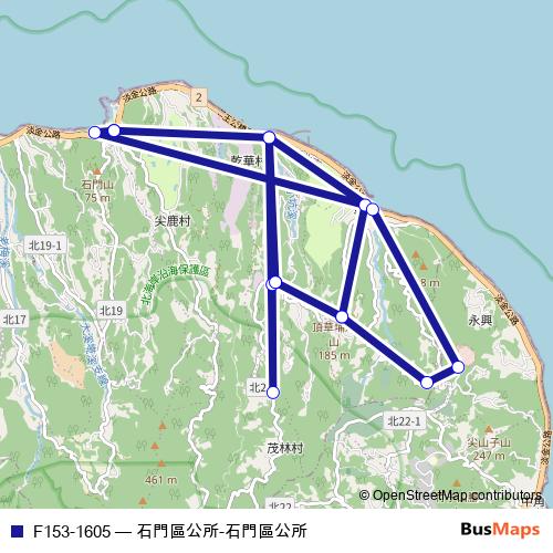 F153-1605 bus Line Map
