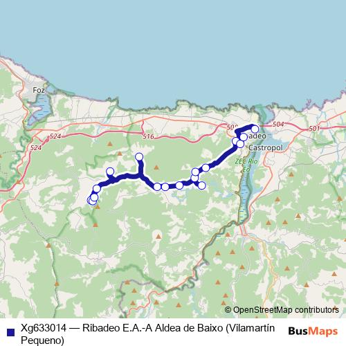 Xg633014 bus Line Map
