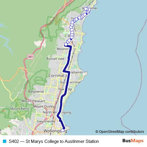 S402 bus Line Map