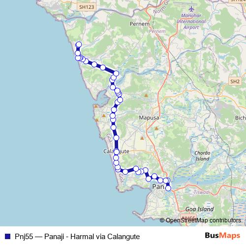 Pnj55 bus Line Map