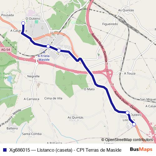 Xg686015 bus Line Map