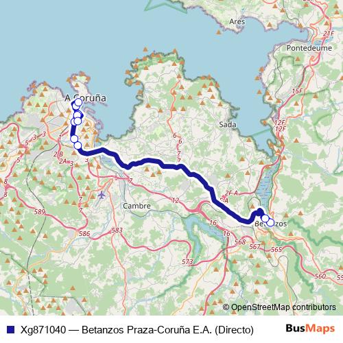 Xg871040 bus Line Map
