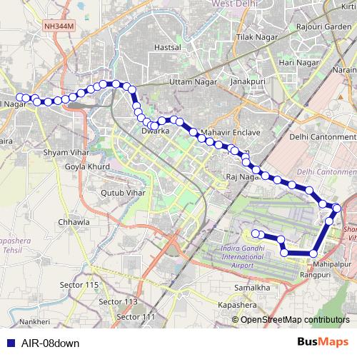 AIR-08down bus Line Map