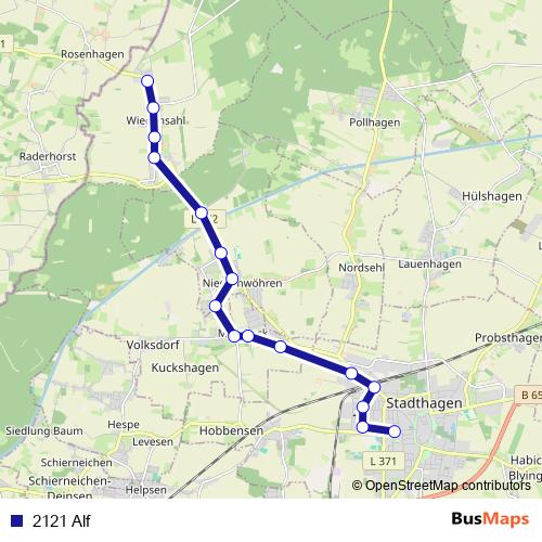 2121 Alf bus Line Map