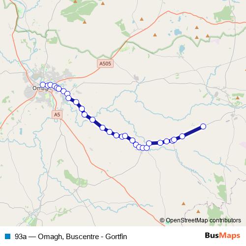 93a bus Line Map