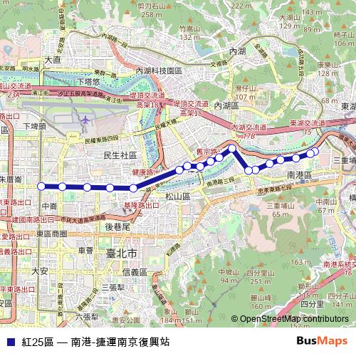 紅25區 bus Line Map