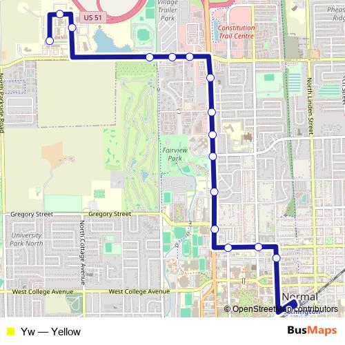 Yw bus Line Map