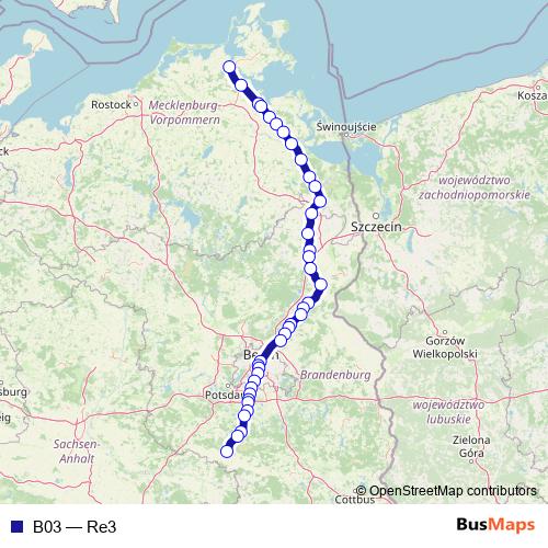 B03 rail Line Map