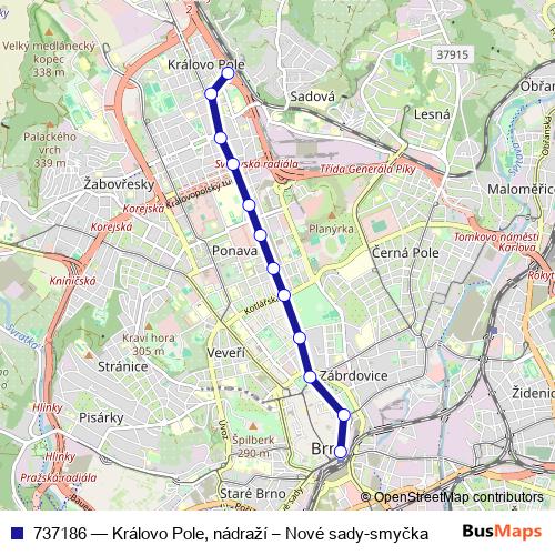 737186 tram Line Map
