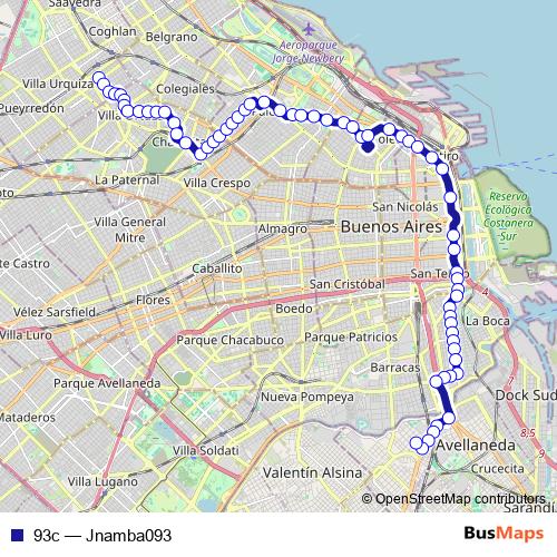 93c bus Line Map