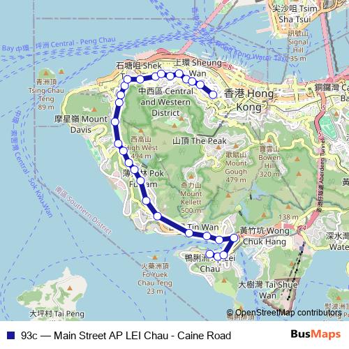 93c bus Line Map