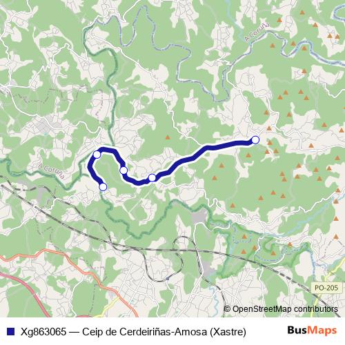 Xg863065 bus Line Map