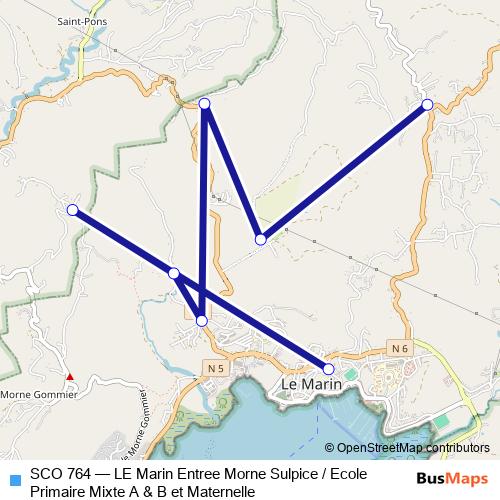 SCO 764 bus Line Map