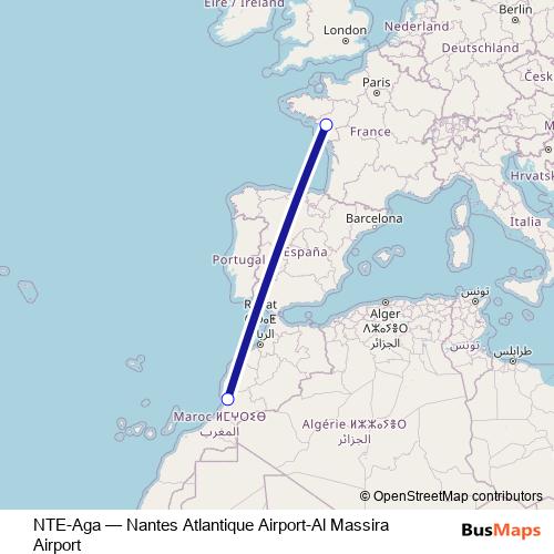 NTE-Aga bus Line Map