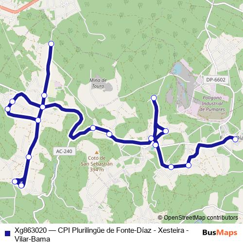 Xg863020 bus Line Map