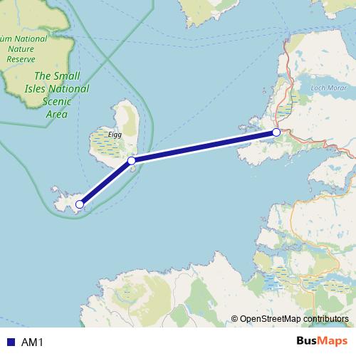 AM1 ferry Line Map