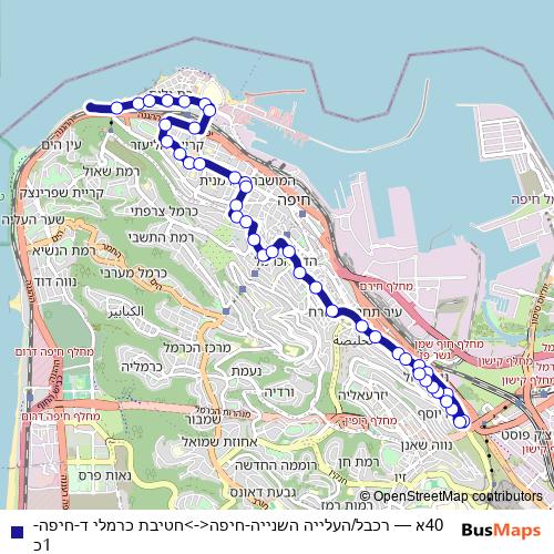40א bus Line Map