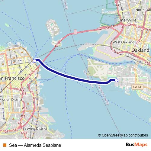 Sea ferry Line Map