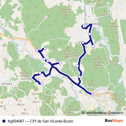 Xg804067 bus Line Map