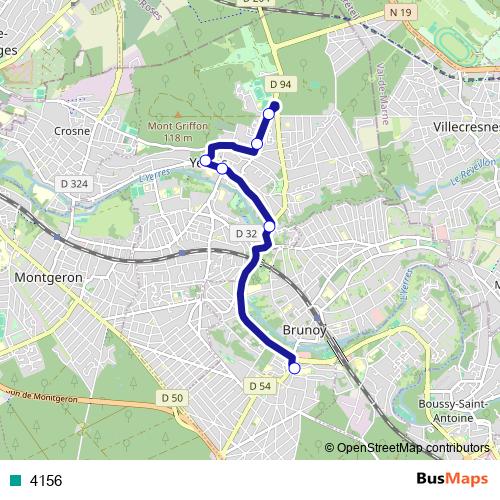 4156 bus Line Map