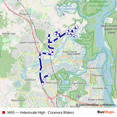 3455 bus Line Map