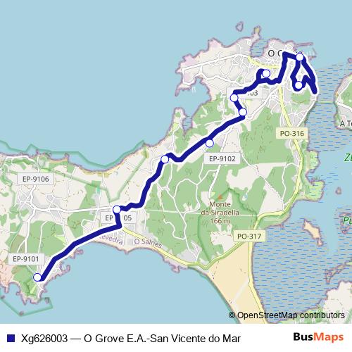 Xg626003 bus Line Map