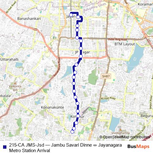 215-CA JMS-Jsd bus Line Map