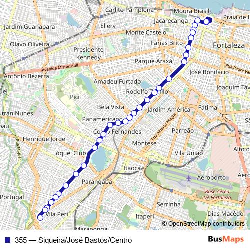 355 bus Line Map