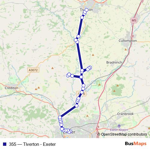 355 bus Line Map